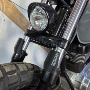 Gabelcover Suzuki LS650 Savage Schwarz/Grau HOSUKKI